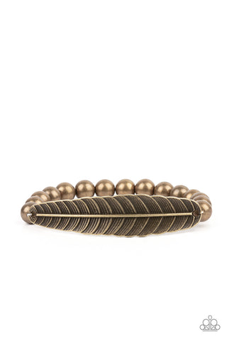 Featherlight Fashion - Brass Paparazzi Bracelet