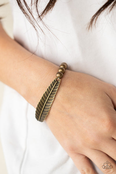 Featherlight Fashion - Brass Paparazzi Bracelet