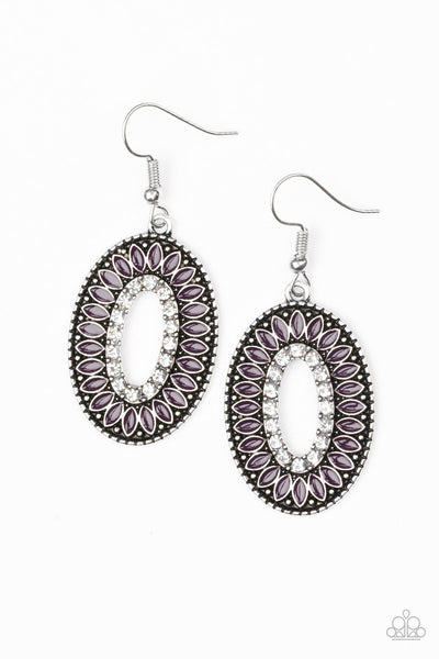 Fishing For Fabulous - Purple Paparazzi Earrings (#2168)