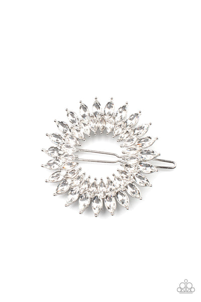 Flauntable Fireworks - White Paparazzi Hair Accessories