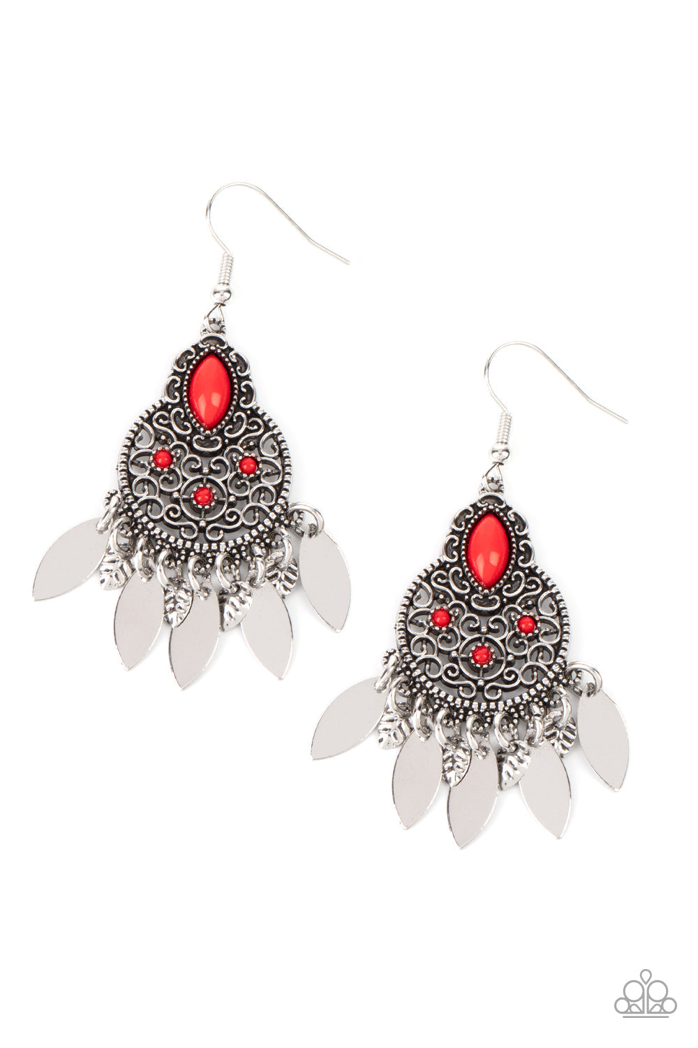 Galapagos Glamping - Red Paparazzi Earrings