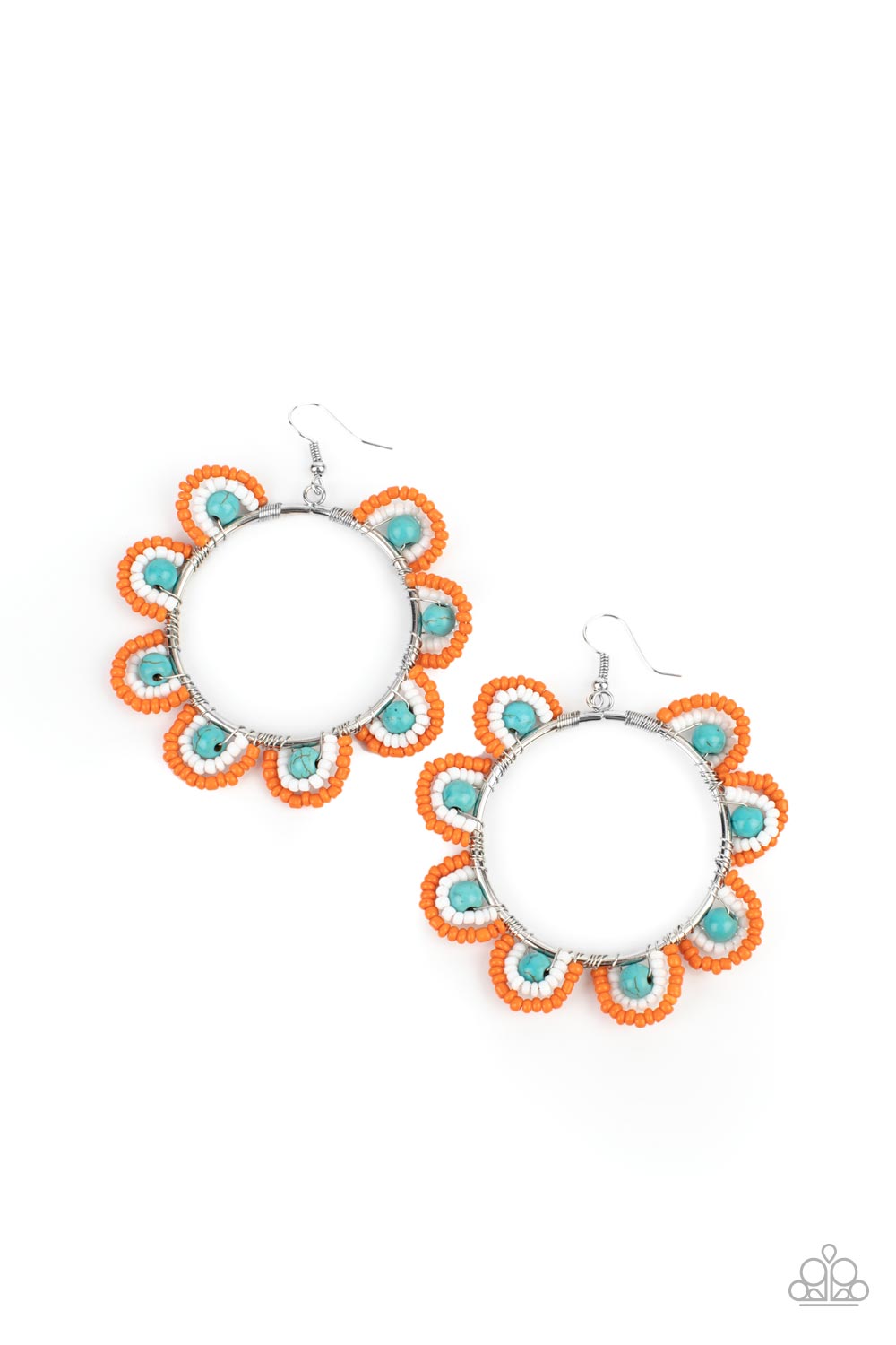 Groovy Gardens - Blue Paparazzi Earrings (#4883)