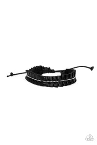 Hard to PLEATS - Black Paparazzi Bracelet (#4809)