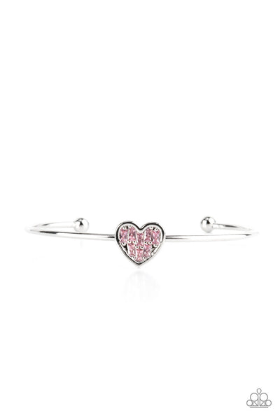 Heart of Ice - Pink Paparazzi Bracelet (#4603)