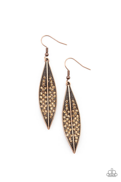 Hearty Harvest - Copper Paparazzi Earrings (#200)