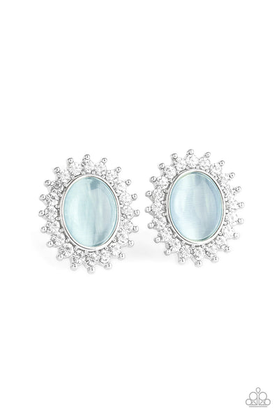 Hey There, Gorgeous - Blue-Paparazzi Earrings (#815)