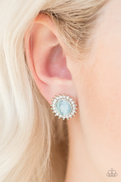 Hey There, Gorgeous - Blue-Paparazzi Earrings (#815)