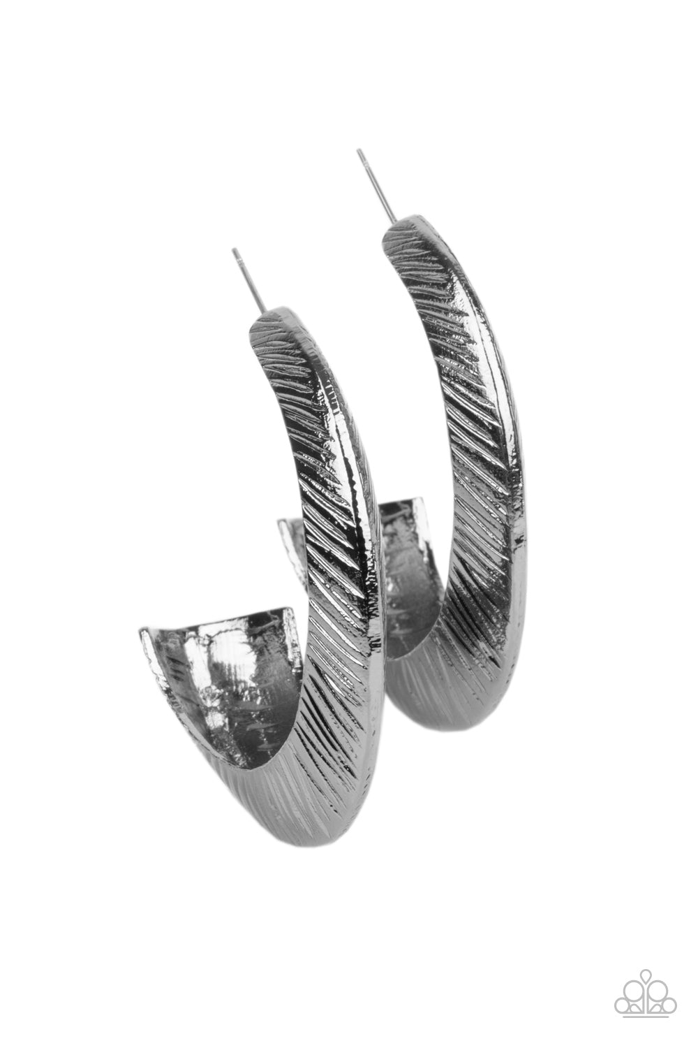 I Double FLARE You - Black Paparazzi Earrings (PZ-189)