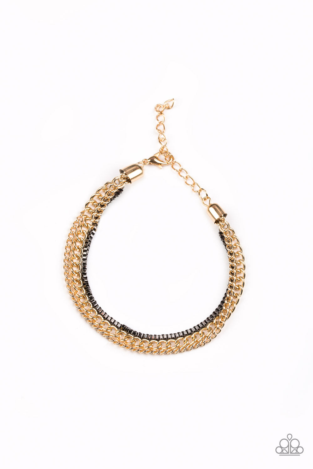 Industrial Icon - Gold-Paparazzi Bracelet (#1706)