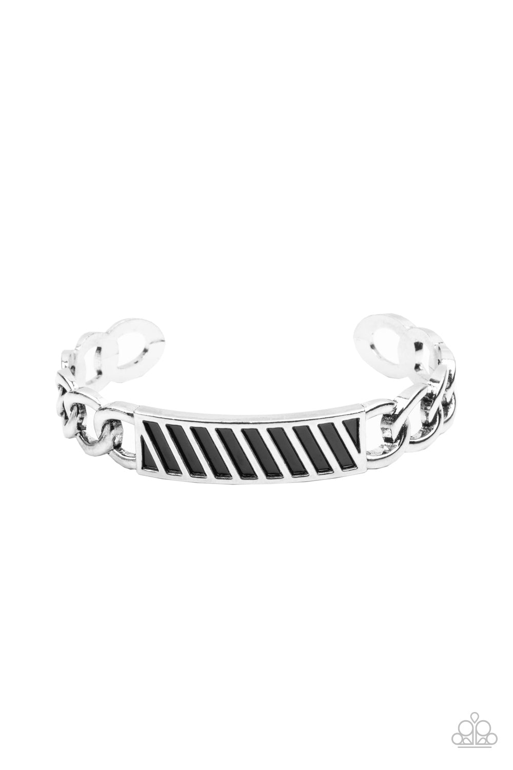 Keep Your Guard Up - Silver Paparazzi Bracelet (PZ-459)