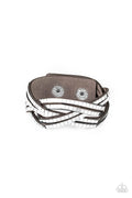 Looking For Trouble - Silver Paparazzi Wrap Bracelet