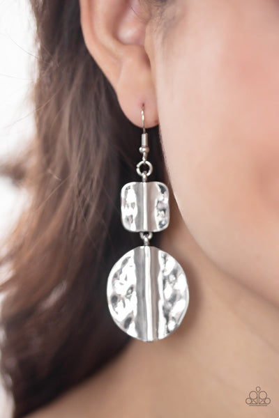 Lure Allure - Silver-Paparazzi Earrings (#1173)