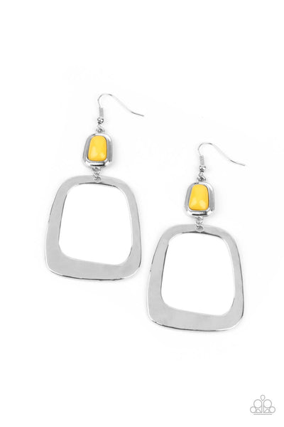 Material Girl Mod - Yellow Paparazzi Earrings