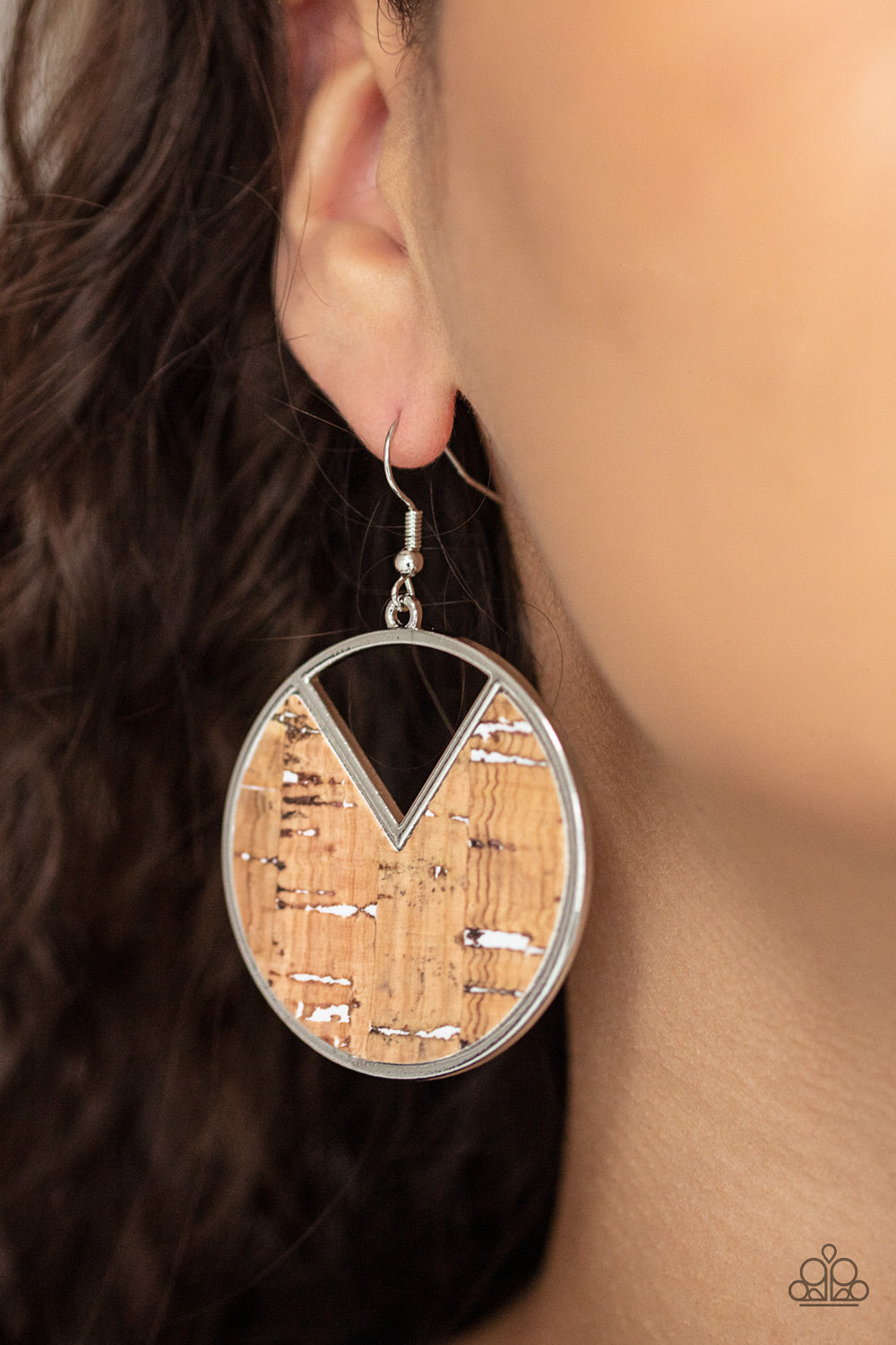 Nod to Nature - White Paparazzi Earrings (#1977)