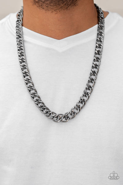 Paparazzi Men's Necklace - Omega - Black (#2064)