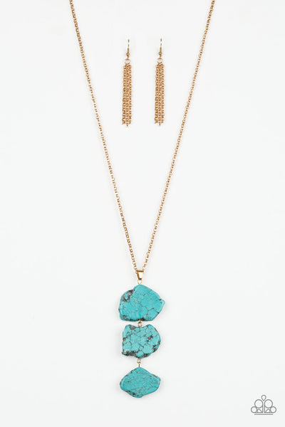 Paprazzi Necklace - On The ROAM Again - Gold (#1983)