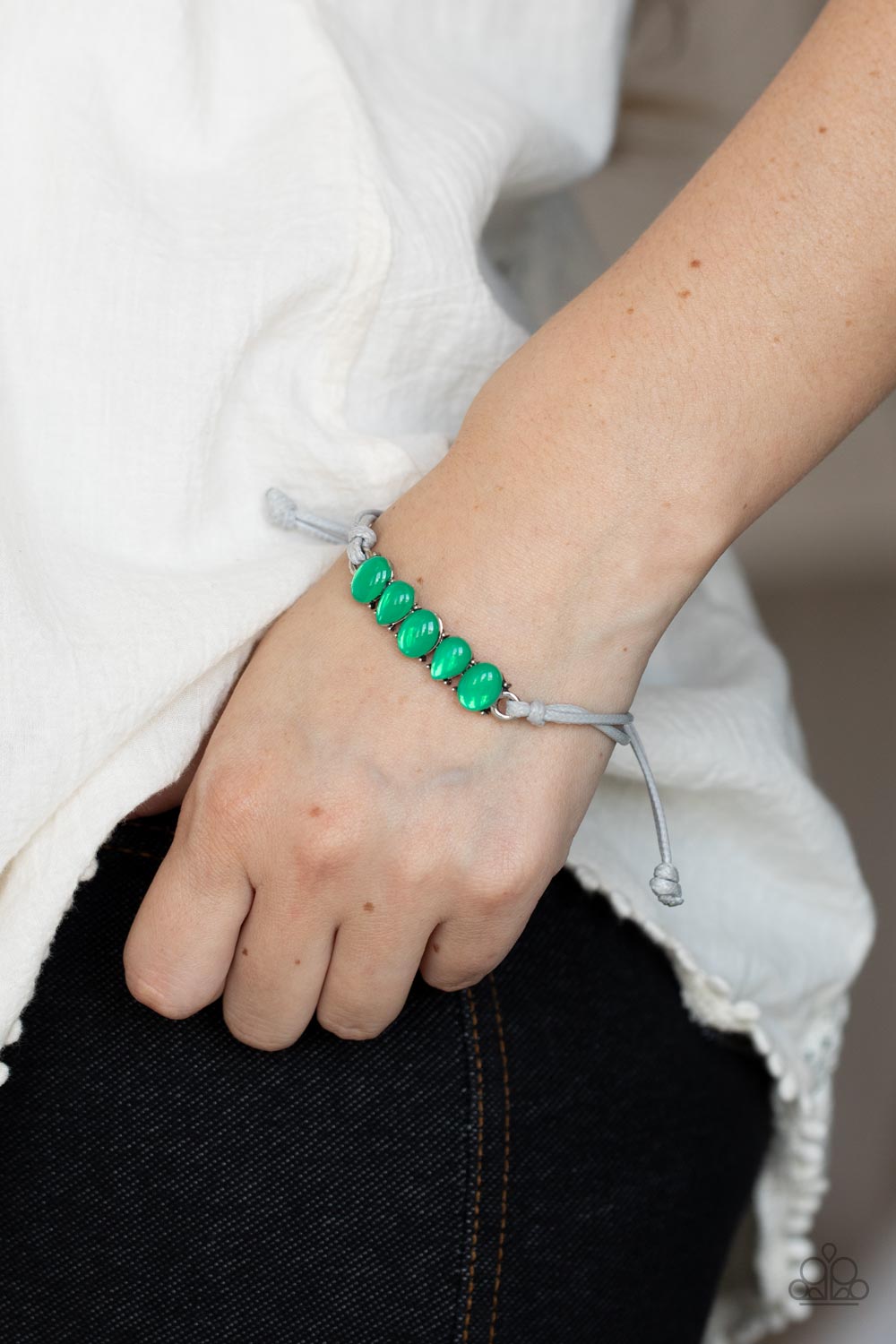 Opal Paradise - Green Paparazzi Bracelet (PZ-089)