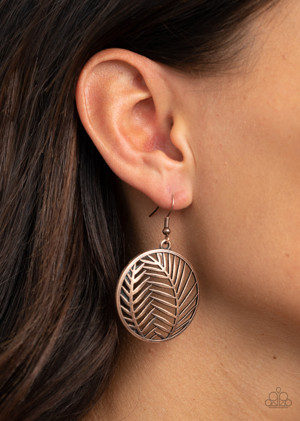 Palm Perfection - Copper-Paparazzi Earrings (#1491)