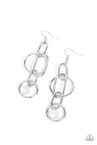 Park Avenue Princess - White Paparazzi Earrings (#4403)