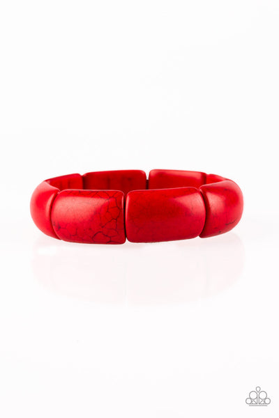 Peace Out - Red Paparazzi Bracelet (PZ-334)