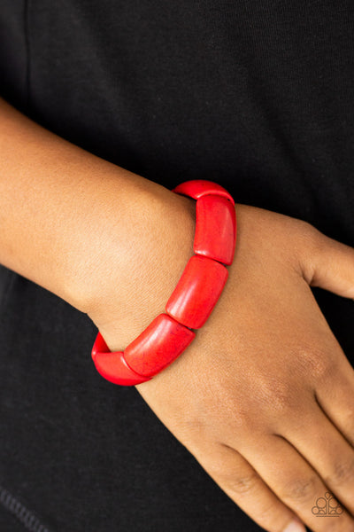Peace Out - Red Paparazzi Bracelet (PZ-334)
