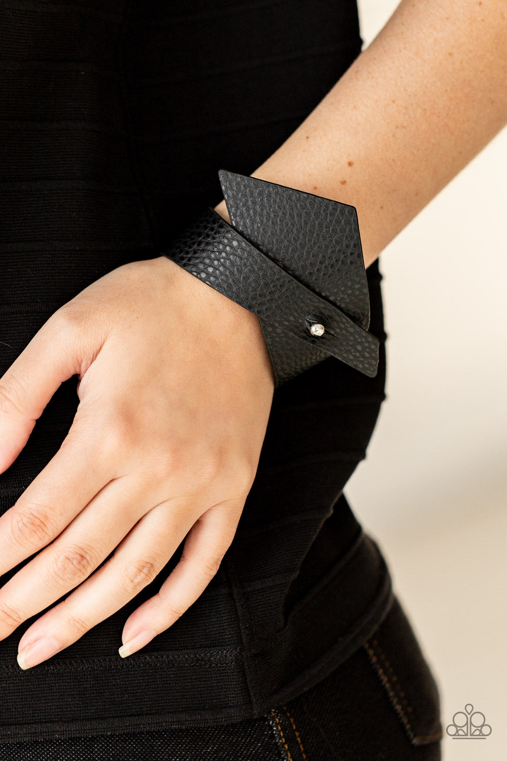PIECE Offering - Black Paparazzi Wrap Bracelet