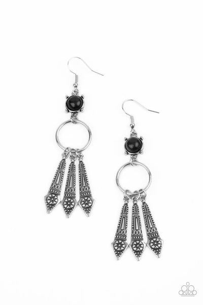 Prana Paradise - Black Paparazzi Earrings