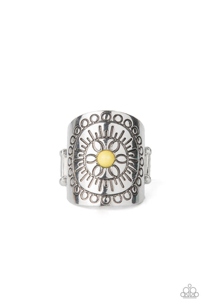 Radiating Whimsy - Yellow Paparazzi Ring