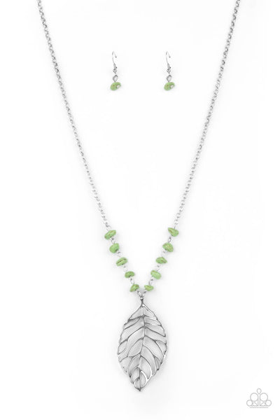 Roaming The Riverwalk - Green Paparazzi Necklace (#2651)