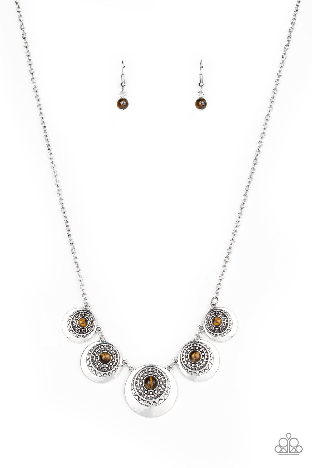 Solar Beam - Brown-Paparazzi Necklace (PZ-1439)