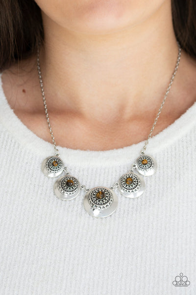 Solar Beam - Brown-Paparazzi Necklace (#1439)