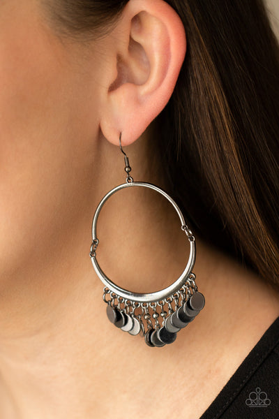 Speed of SPOTLIGHT - Black Paparazzi Earrings