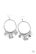 Speed of SPOTLIGHT - Silver Paparazzi Earrings (PZ-2012)