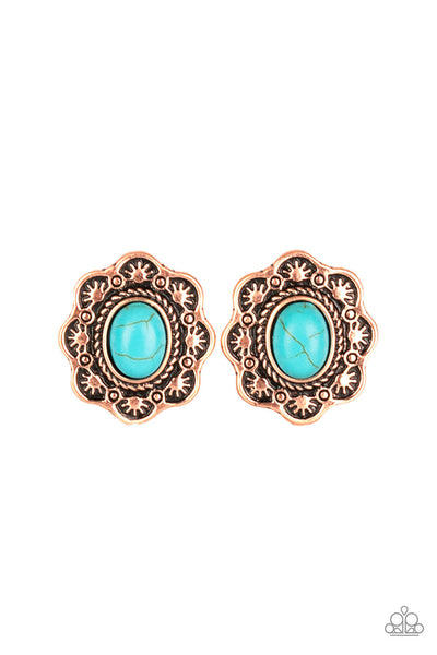 Springtime Deserts - Copper-Paparazzi Earrings (#1520)