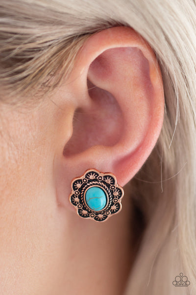 Springtime Deserts - Copper-Paparazzi Earrings (#1520)