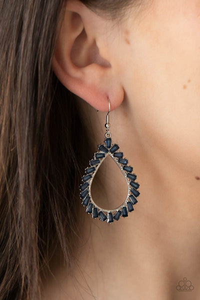 Stay Sharp - Blue Paparazzi Earrings