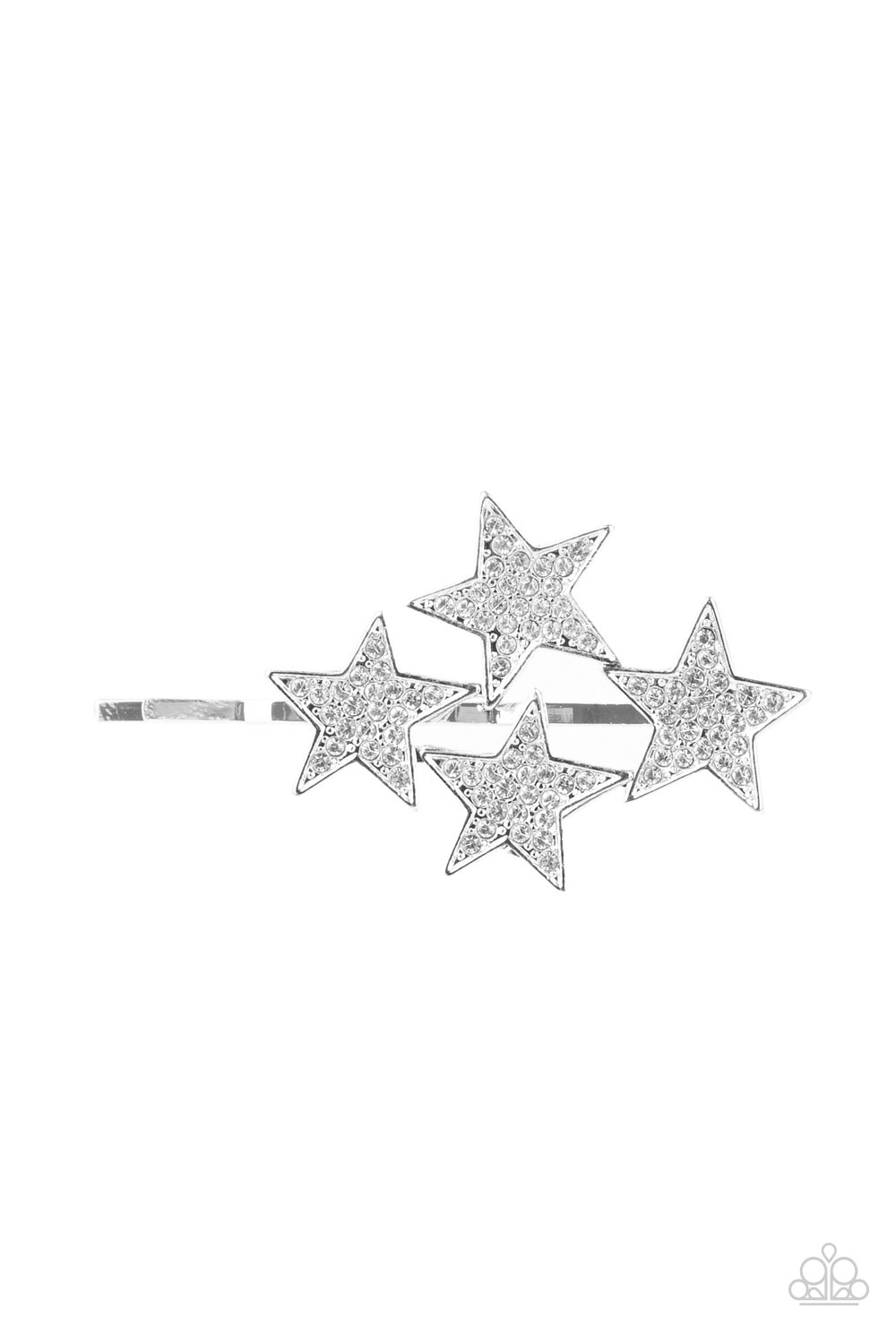 Stellar Celebration - White Paparazzi Hair Accessories (PZ-2708)