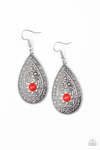 Paparazzi Earrings - Summer Sol - Red (PZ-5511)