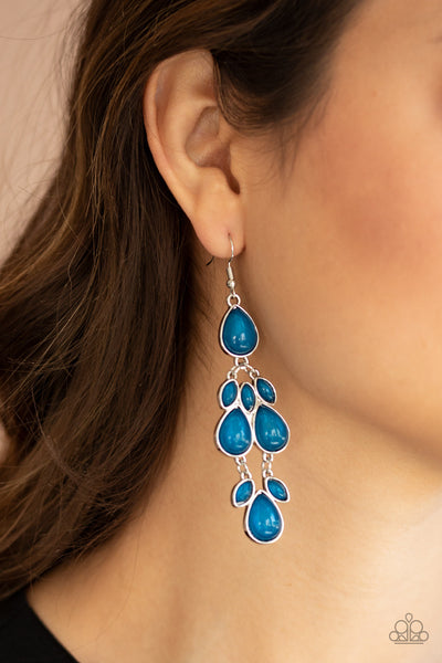 Superstar Social - Blue Paparazzi Earrings (#2135)