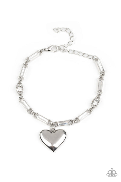 Sweetheart Secrets - White Paparazzi Bracelet (#4658)