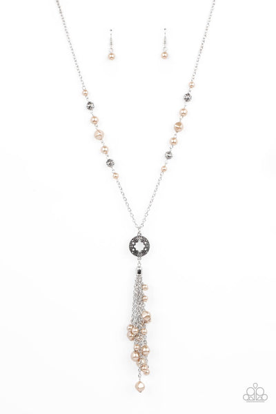 Tasseled Treasure - Brown Paparazzi Necklace