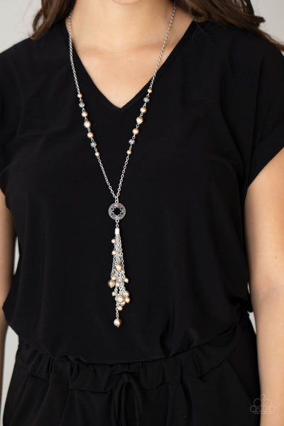 Tasseled Treasure - Brown Paparazzi Necklace