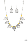 Paparazzi Short Necklace - Terra Trailblazer - Yellow (PZ-745)