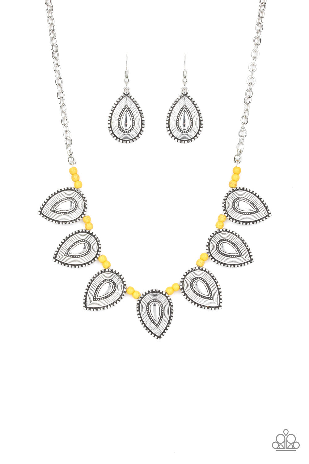 Paparazzi Short Necklace - Terra Trailblazer - Yellow (PZ-745)