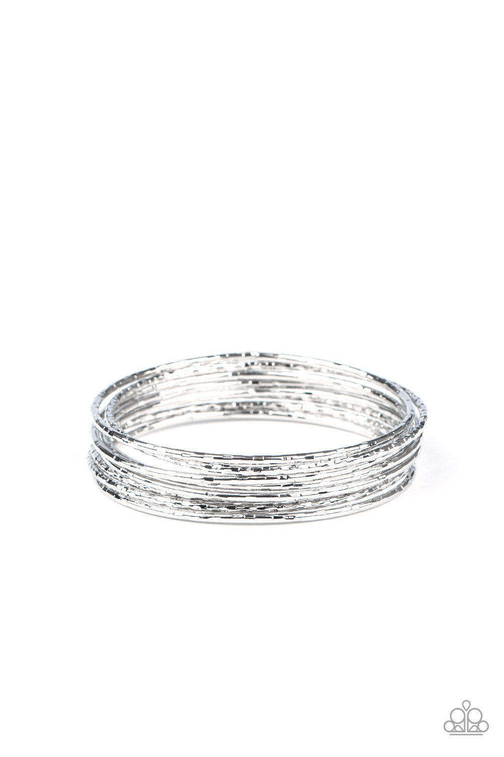 Thanks For GLISTENING - Silver-Paparazzi Bracelet (PZ-1149)