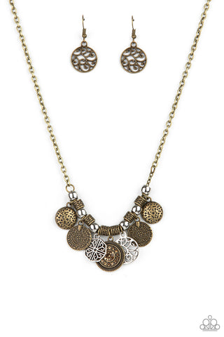 To Coin A Phrase - Brass Paparazzi Necklace