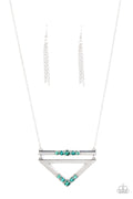 Triangulated Twinkle - Green Paparazzi Necklace (#2095)