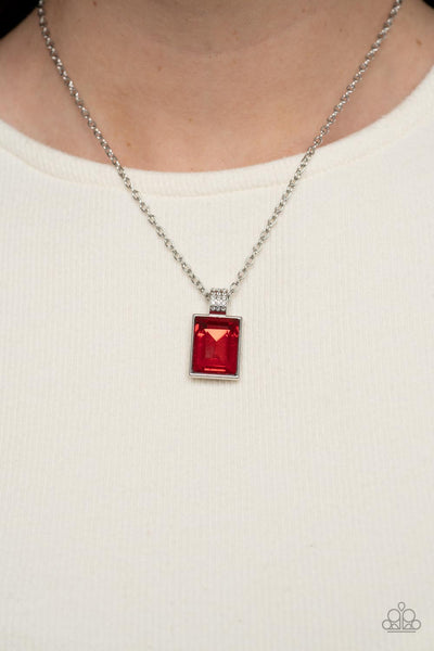 Understated Dazzle - Red Paparazzi Necklace