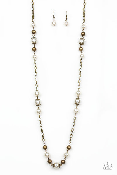 Paparazzi Necklace - Wall Street Waltz - Brass (#833)