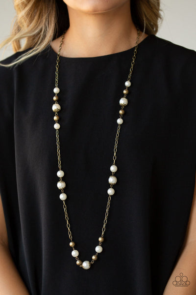 Paparazzi Necklace - Wall Street Waltz - Brass (#833)